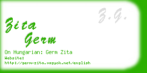 zita germ business card